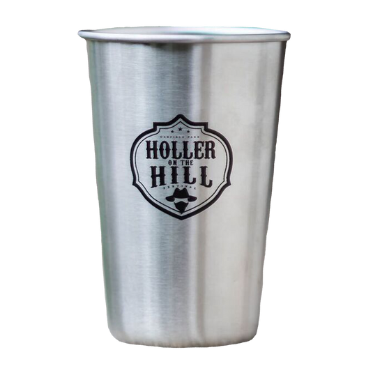 Holler On The Hill Stainless Steely Pint Glass - 16oz
