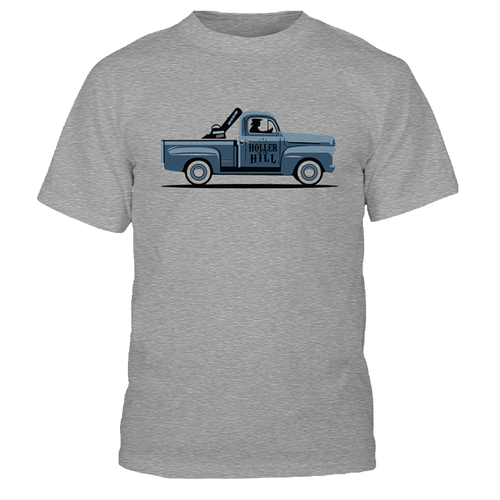 Holler On The Hill Vintage Truck T-Shirt - Gray