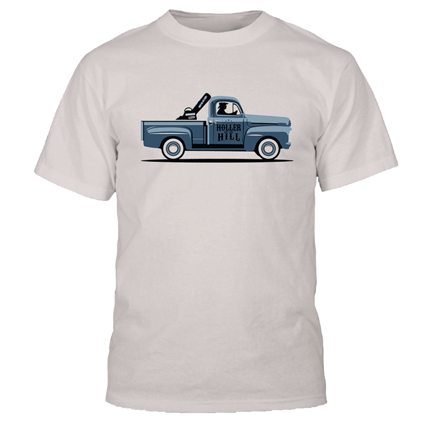 Holler On The Hill Vintage Truck T-Shirt - Ash White