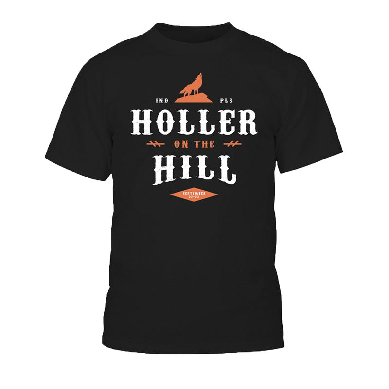 Load image into Gallery viewer, Holler On The Hill Wolf Lineup T-Shirt 2018
