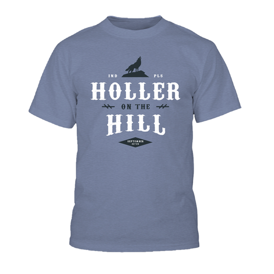 Holler On The Hill Wolf Lineup 2018 - T-Shirt - Bue