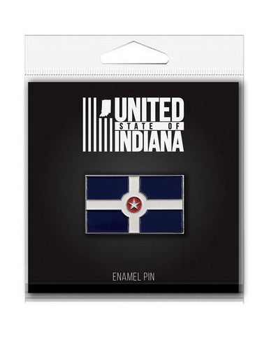 Indianapolis Flag Enamel Pin by USI