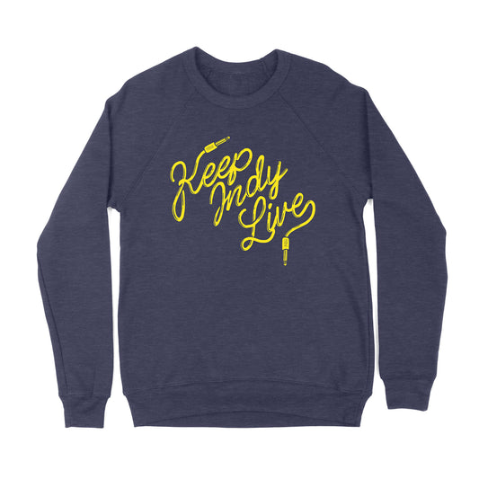 Indiana Venue Allliance Keep Indy Live Crewneck Sweatshirt - Navy Blue