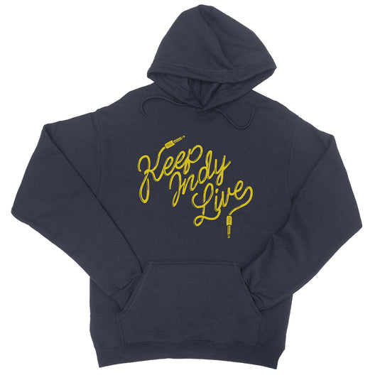 Indiana Venue Alliance Keep Indy Live Pullover Hoodie - Navy Blue
