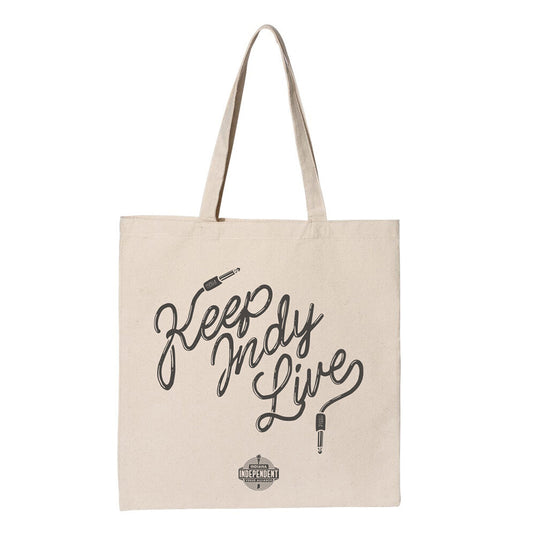 Indiana Venue Alliance Keep Indy Live Canvas Tote Bag