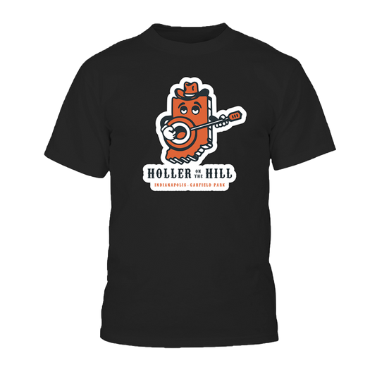 Holler On The Hill Kids Indiana Pickin' T-Shirt - Black