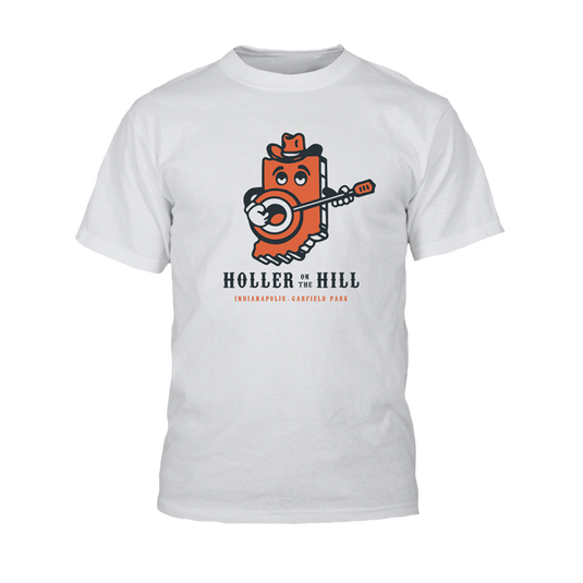 Holler On The Hill Kids Indiana Pickin' T-Shirt - White