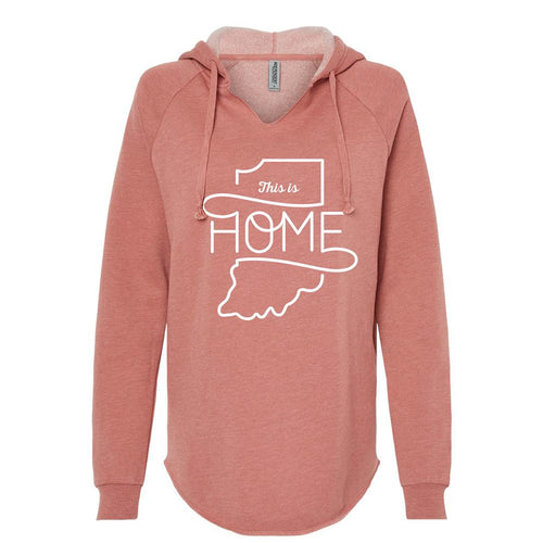 This is Home Indiana Women's Hoodie - Dusty Rose
