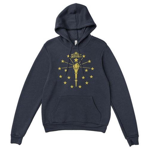 Indiana Torch & Stars Pullover Hoodie - Navy Blue