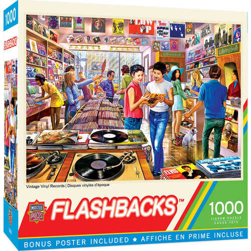 Flashbacks - Vintage Vinyl Records 1000 Piece Puzzle