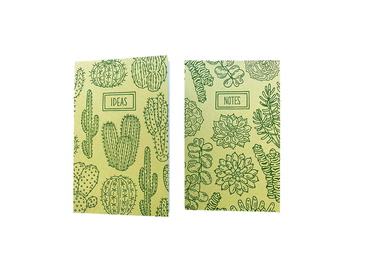 Cacti & Succulents Pocket Notebook, Set of 2